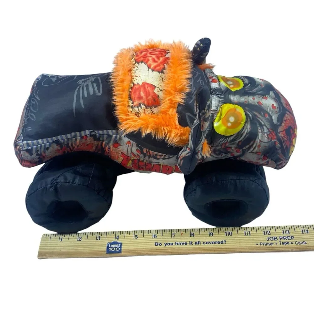 Signed Monster Jam ZOMBIE Plush Truck Pillow Pal Monster Truck 14” Stuffed Toy